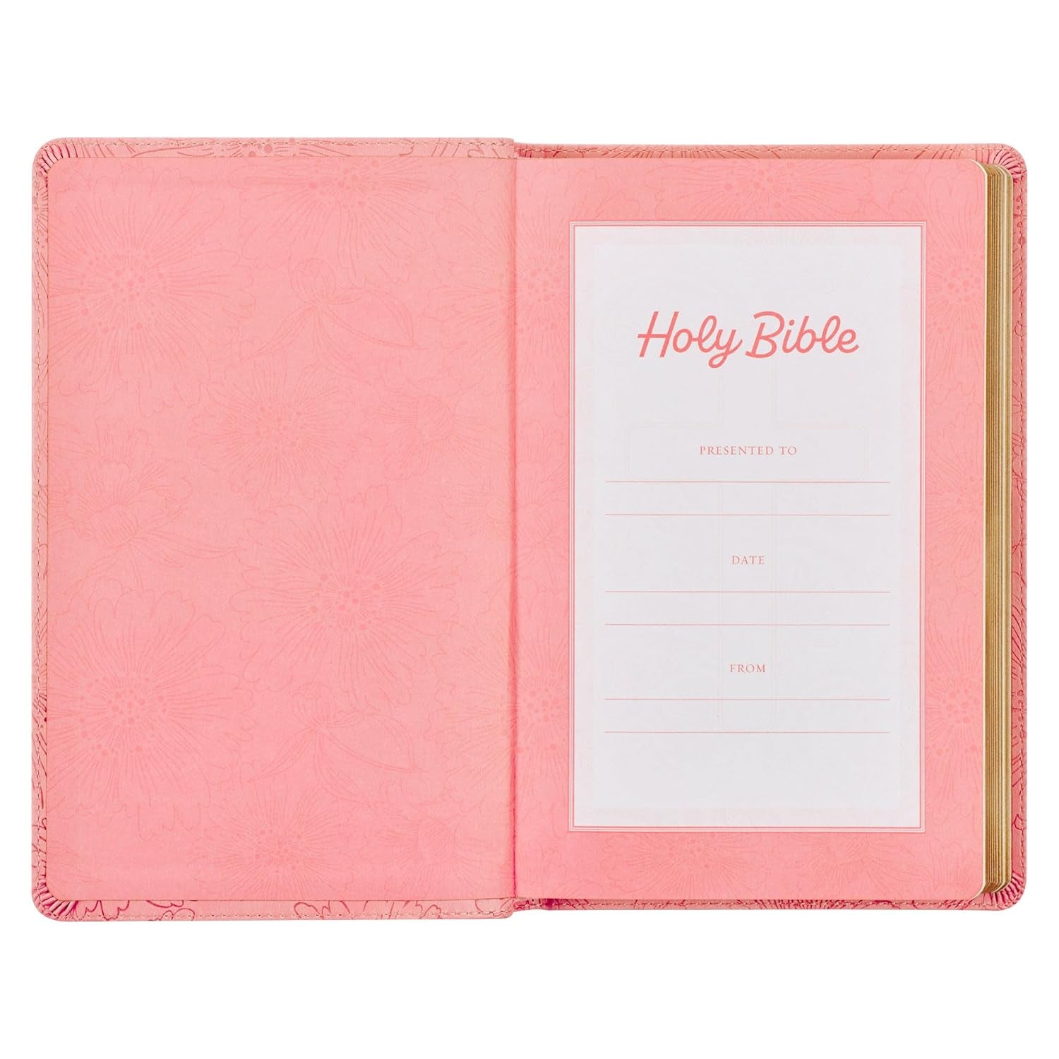 KJV Holy Bible, Gift Edition King James Version, Faux Leather Flexible Cover, Blossom Pink Floral (KJV Gift Editions)
