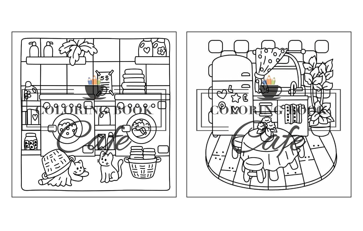 Cozy Corners: Coloring Book for Adults and Teens Featuring Super Cute Nooks and Hygge Spaces for Relaxation (Cute and Comfy Coloring Books)