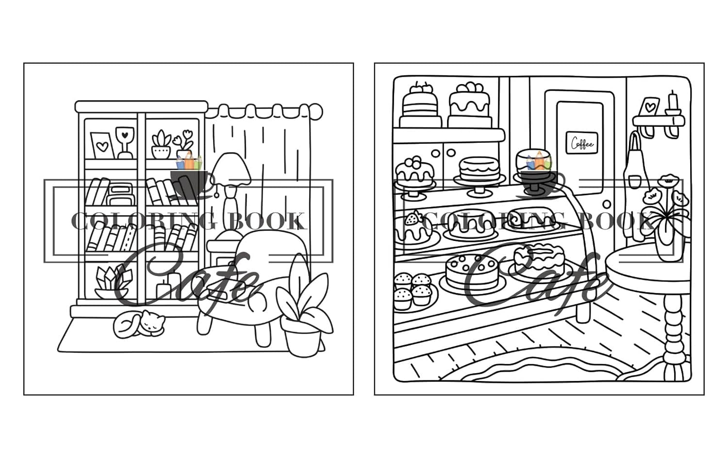 Cozy Corners: Coloring Book for Adults and Teens Featuring Super Cute Nooks and Hygge Spaces for Relaxation (Cute and Comfy Coloring Books)