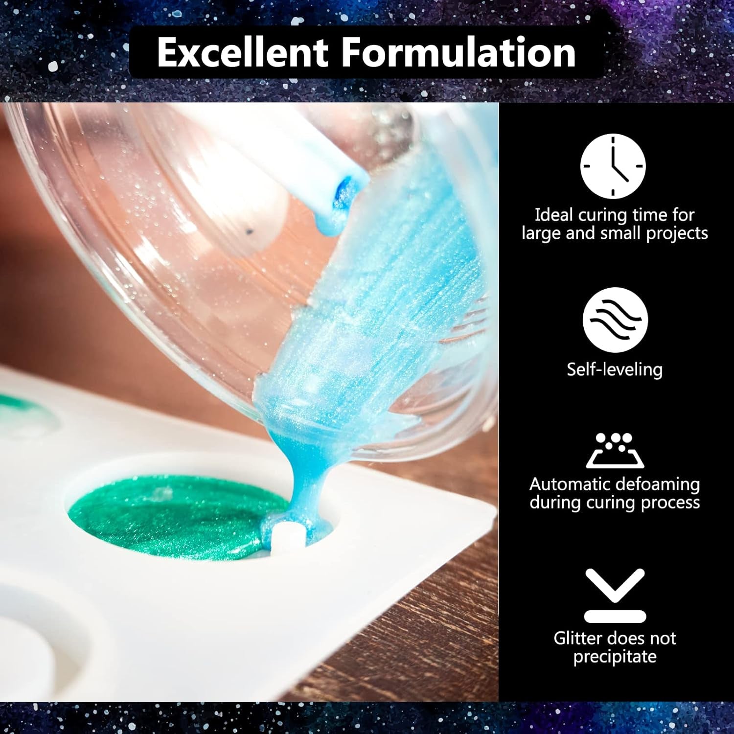 Epoxy Resin 32OZ - Crystal Clear Epoxy Resin Kit - No Yellowing No Bubble Art Resin Casting Resin for Art Crafts, Jewelry Making, Wood & Resin Molds(16Oz X 2)