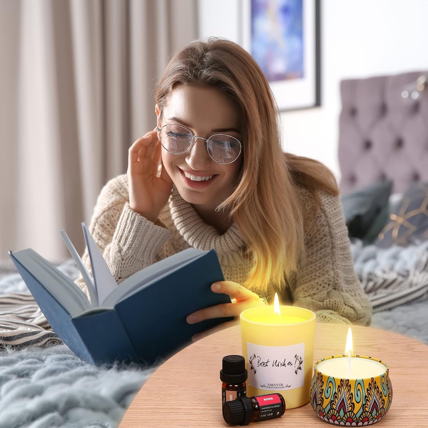 Candle Making Kit with Hot Plate Full Set - for Adult - DIY Starter Soy Candle Making Supplies - Perfect as Home Decorations