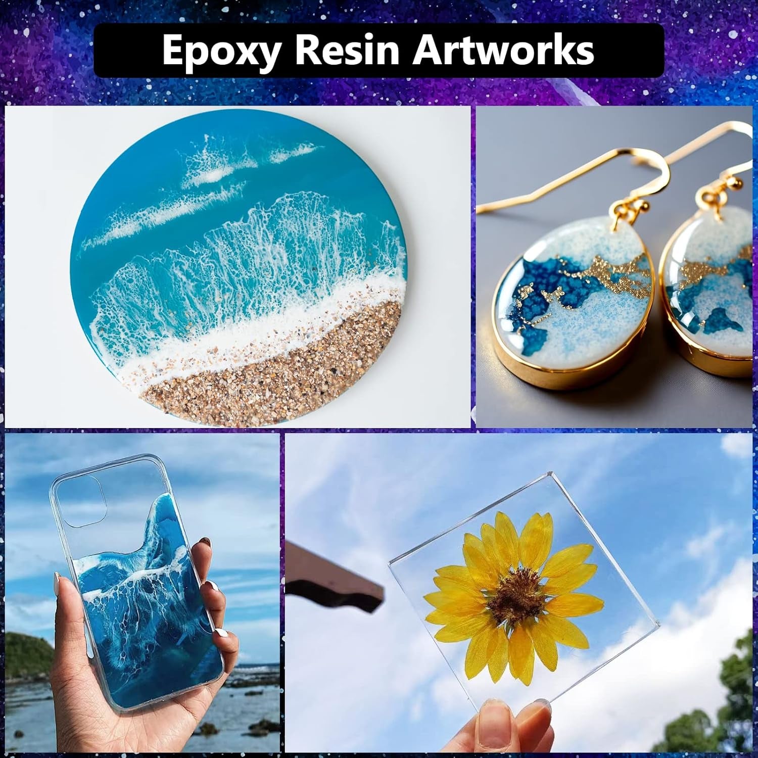 Epoxy Resin 32OZ - Crystal Clear Epoxy Resin Kit - No Yellowing No Bubble Art Resin Casting Resin for Art Crafts, Jewelry Making, Wood & Resin Molds(16Oz X 2)