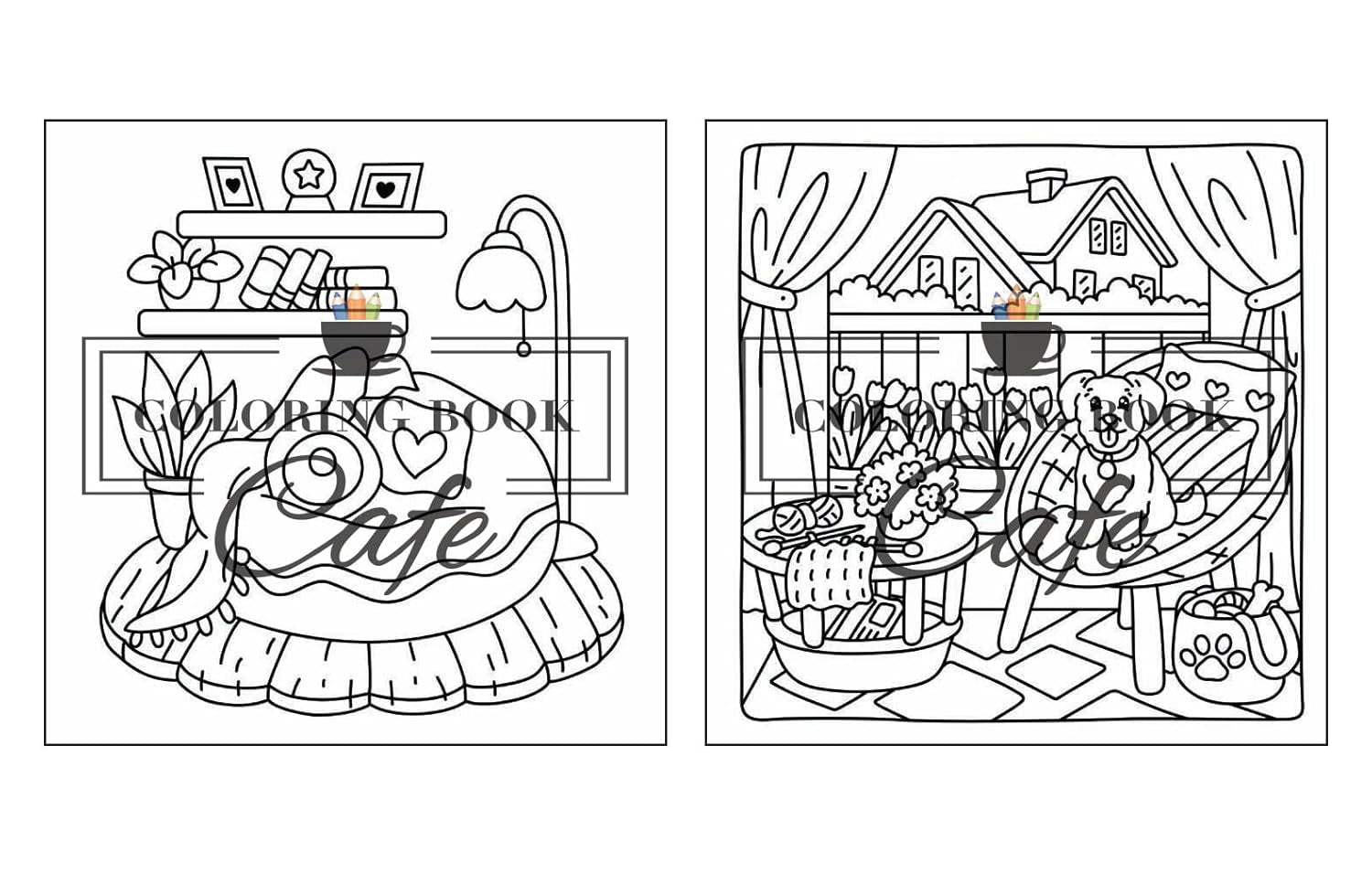 Cozy Corners: Coloring Book for Adults and Teens Featuring Super Cute Nooks and Hygge Spaces for Relaxation (Cute and Comfy Coloring Books)