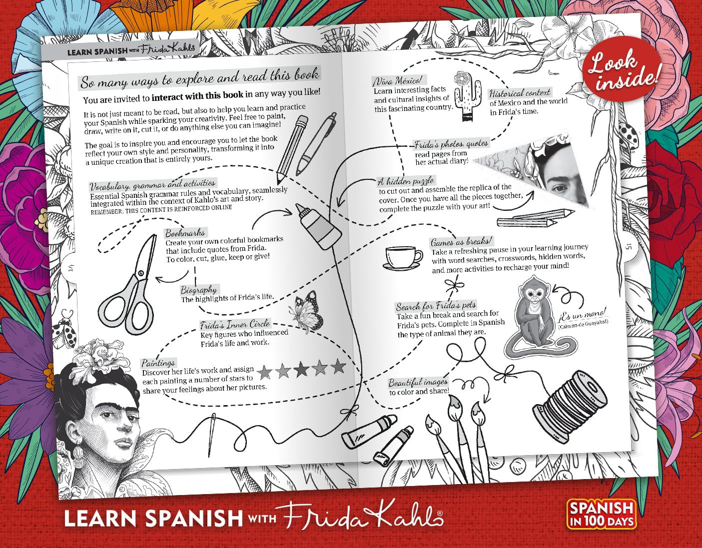 Learn Spanish with Frida Kahlo (Spanish in 100 Days)