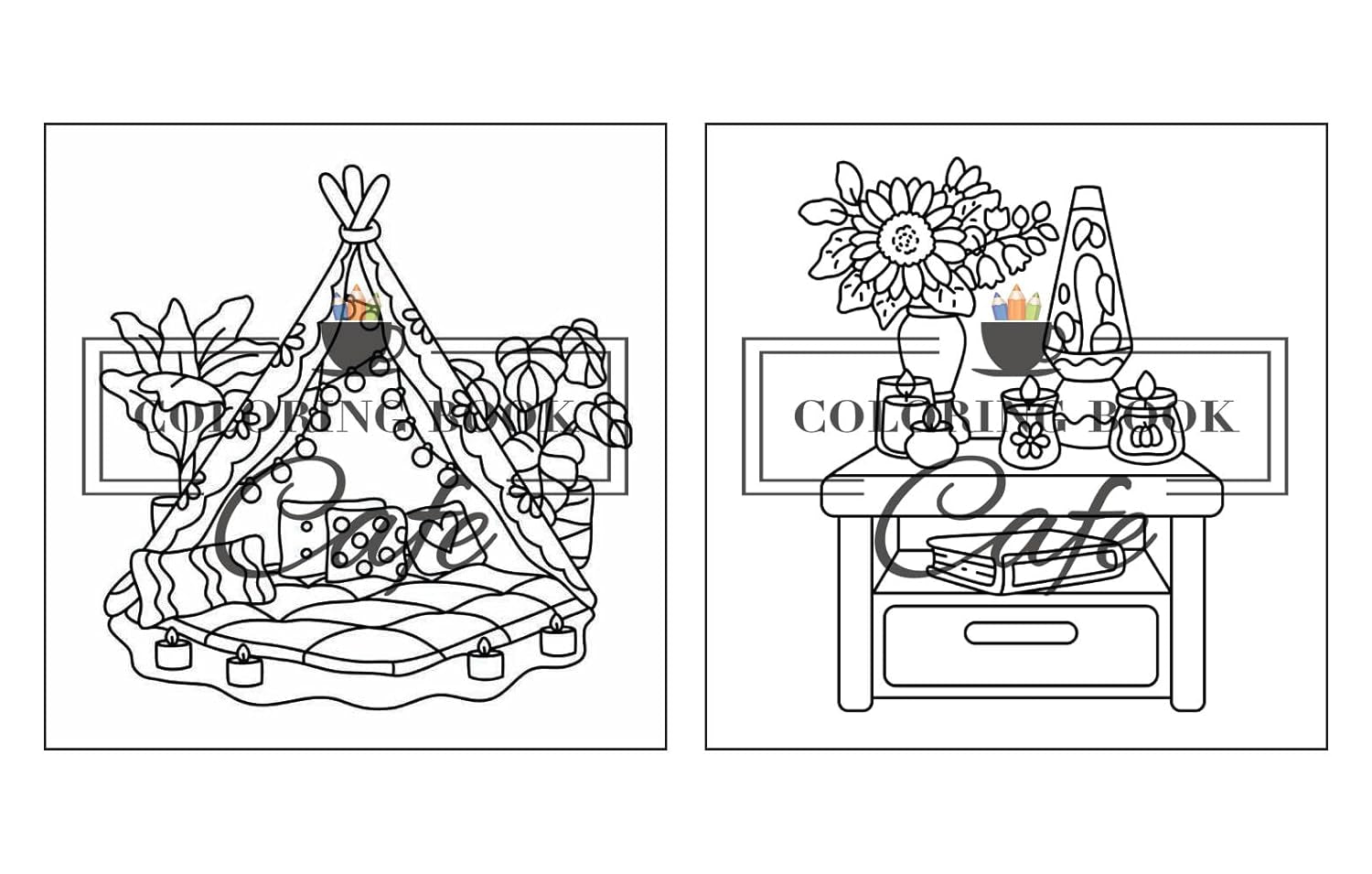 Cozy Corners: Coloring Book for Adults and Teens Featuring Super Cute Nooks and Hygge Spaces for Relaxation (Cute and Comfy Coloring Books)