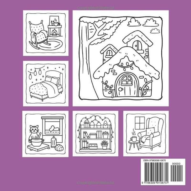 Cozy Space: Super Cute Coloring Book for Adults and Teens Featuring Bold and Easy Cozy Spaces and Relaxing Familiar Corners for Stress Relief(Bold and Easy Coloring Book
