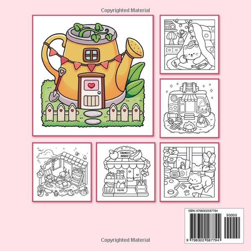 Little Cozy: Coloring Book for Adults and Teens Featuring Hygge Corners and Pocket Spaces, Easy and Cute Designs for Relaxation and Chill (Cute & Easy Coloring)
