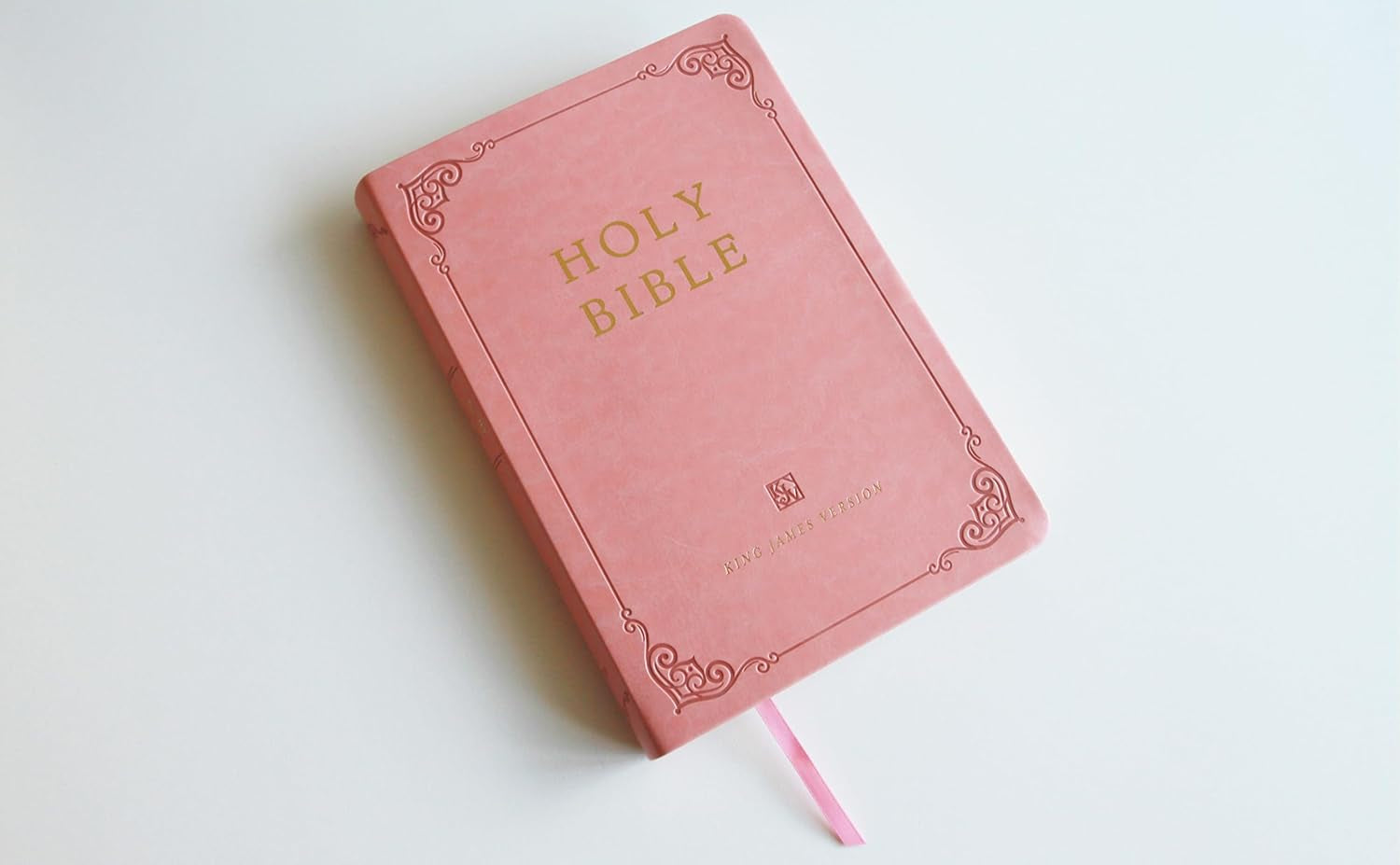 KJV Holy Bible, Giant Print Thinline Large Format, Pink Premium Imitation Leather with Ribbon Marker, Red Letter, and Thumb Index (KJV Large Size Giant Print Editions)