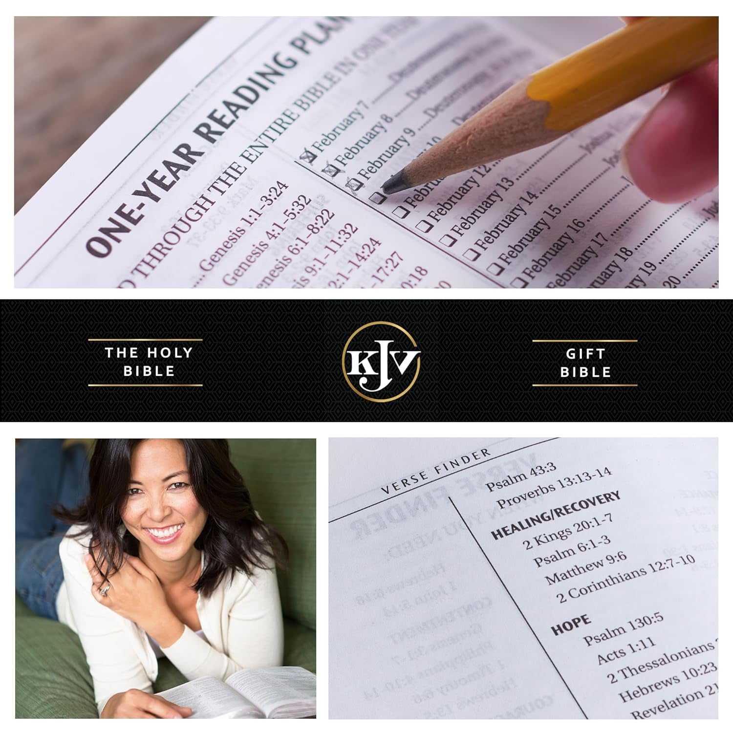 KJV Holy Bible, Gift Edition King James Version, Faux Leather Flexible Cover, Blossom Pink Floral (KJV Gift Editions)