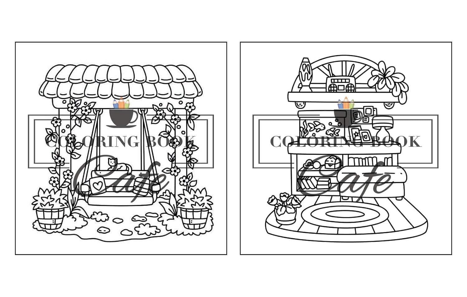 Cozy Corners: Coloring Book for Adults and Teens Featuring Super Cute Nooks and Hygge Spaces for Relaxation (Cute and Comfy Coloring Books)