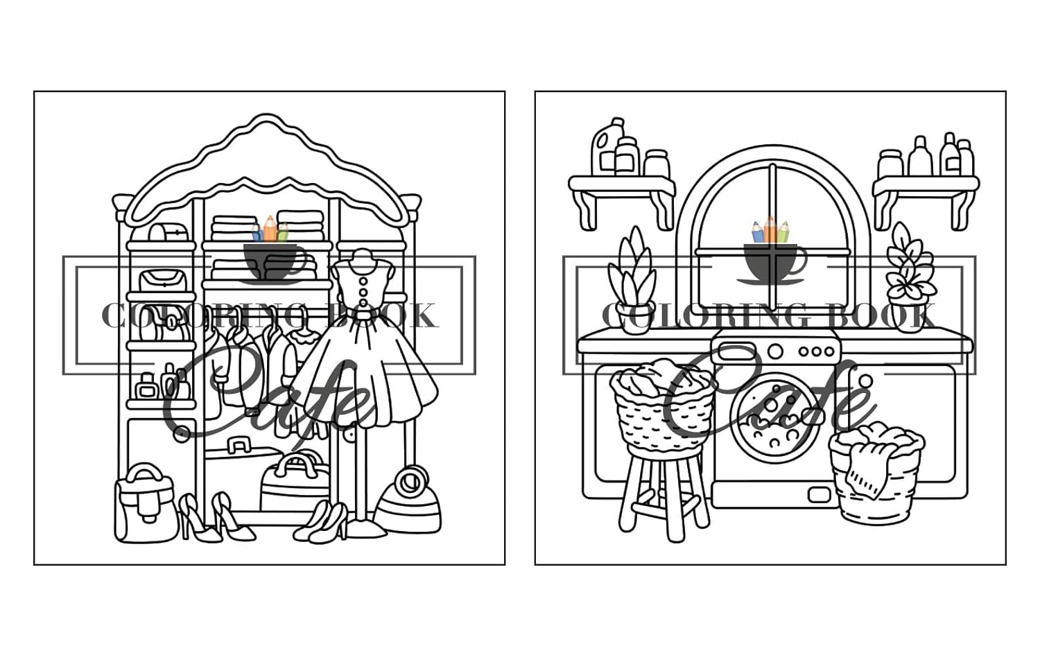 Cozy Corners: Coloring Book for Adults and Teens Featuring Super Cute Nooks and Hygge Spaces for Relaxation (Cute and Comfy Coloring Books)