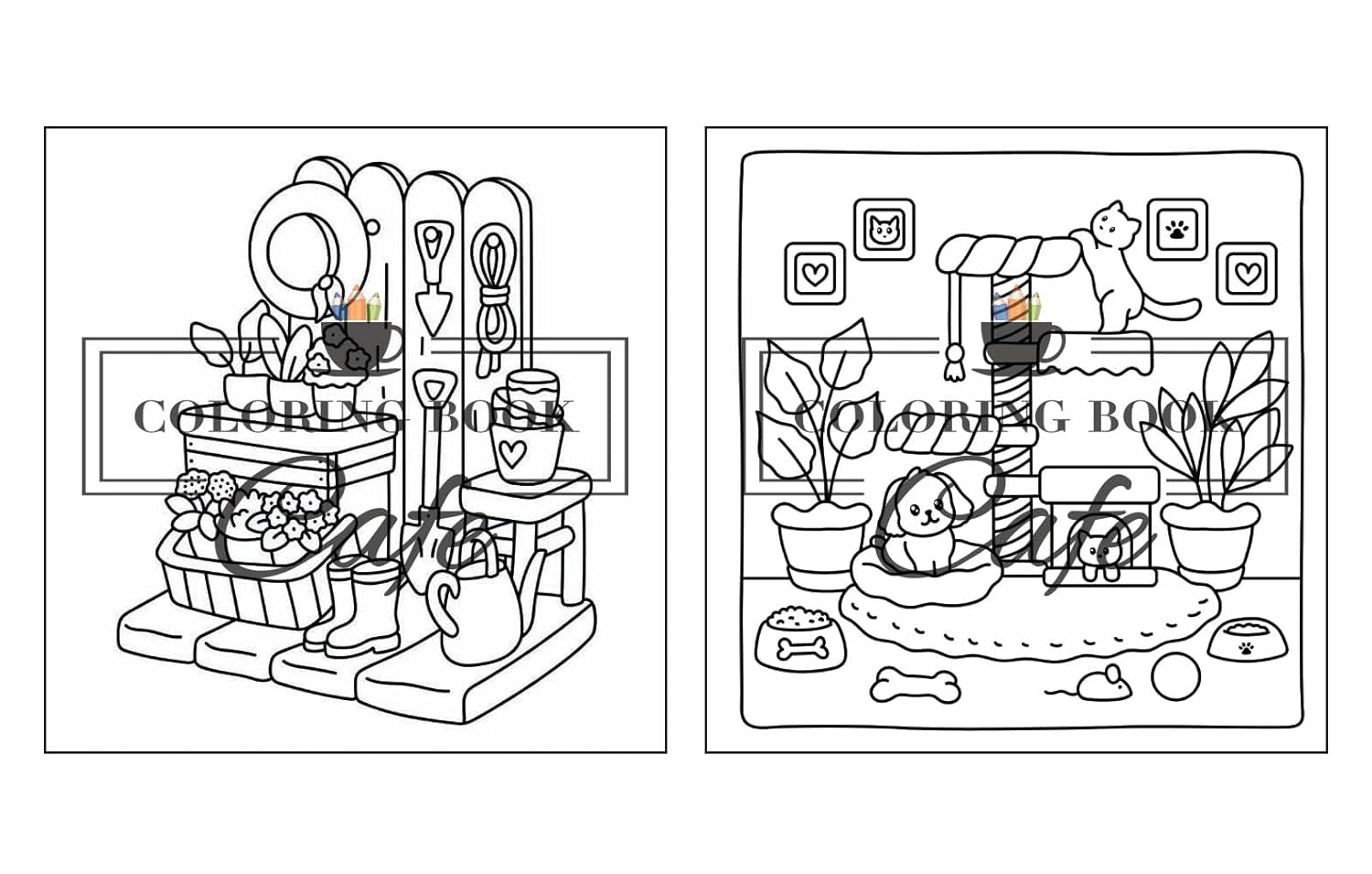 Cozy Corners: Coloring Book for Adults and Teens Featuring Super Cute Nooks and Hygge Spaces for Relaxation (Cute and Comfy Coloring Books)