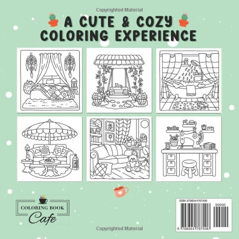 Cozy Corners: Coloring Book for Adults and Teens Featuring Super Cute Nooks and Hygge Spaces for Relaxation (Cute and Comfy Coloring Books)