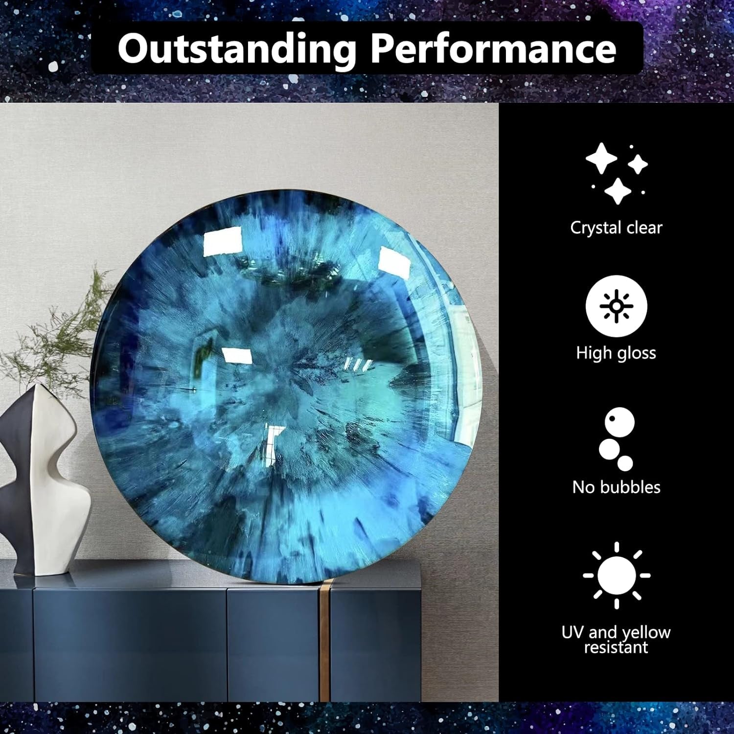 Epoxy Resin 32OZ - Crystal Clear Epoxy Resin Kit - No Yellowing No Bubble Art Resin Casting Resin for Art Crafts, Jewelry Making, Wood & Resin Molds(16Oz X 2)