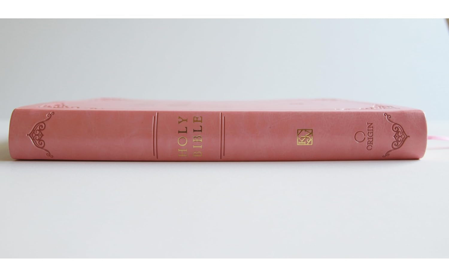 KJV Holy Bible, Giant Print Thinline Large Format, Pink Premium Imitation Leather with Ribbon Marker, Red Letter, and Thumb Index (KJV Large Size Giant Print Editions)