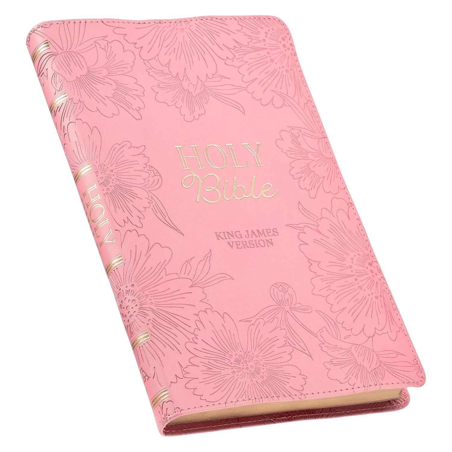 KJV Holy Bible, Gift Edition King James Version, Faux Leather Flexible Cover, Blossom Pink Floral (KJV Gift Editions)