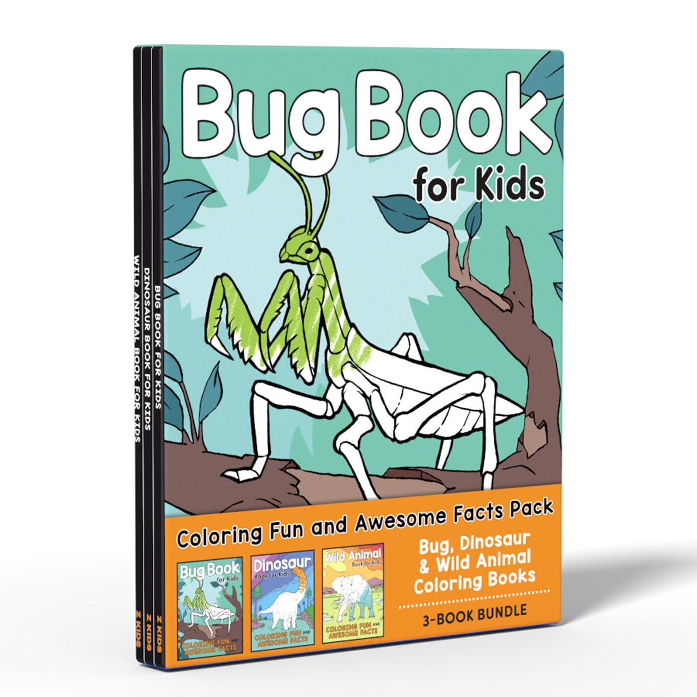 Coloring Book Box Set: 3 Books for Coloring Fun and Awesome Facts about Dinosaurs,Bugs,And Wild Animals(Perfect Gift for Kids Ages 3-7) (A Did You Know? Coloring Book)