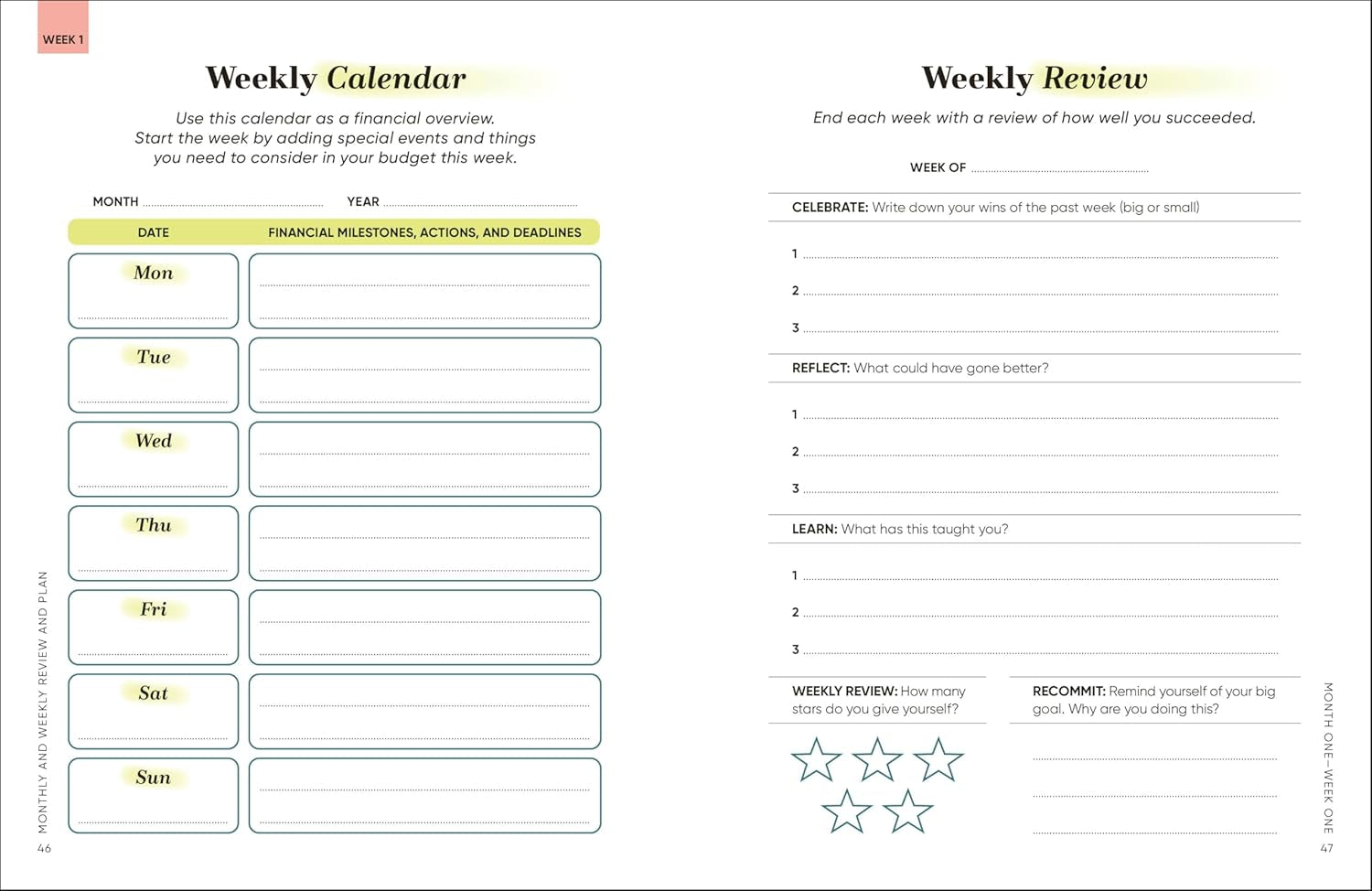 Your Financial Planner: Review, Plan, Reflect