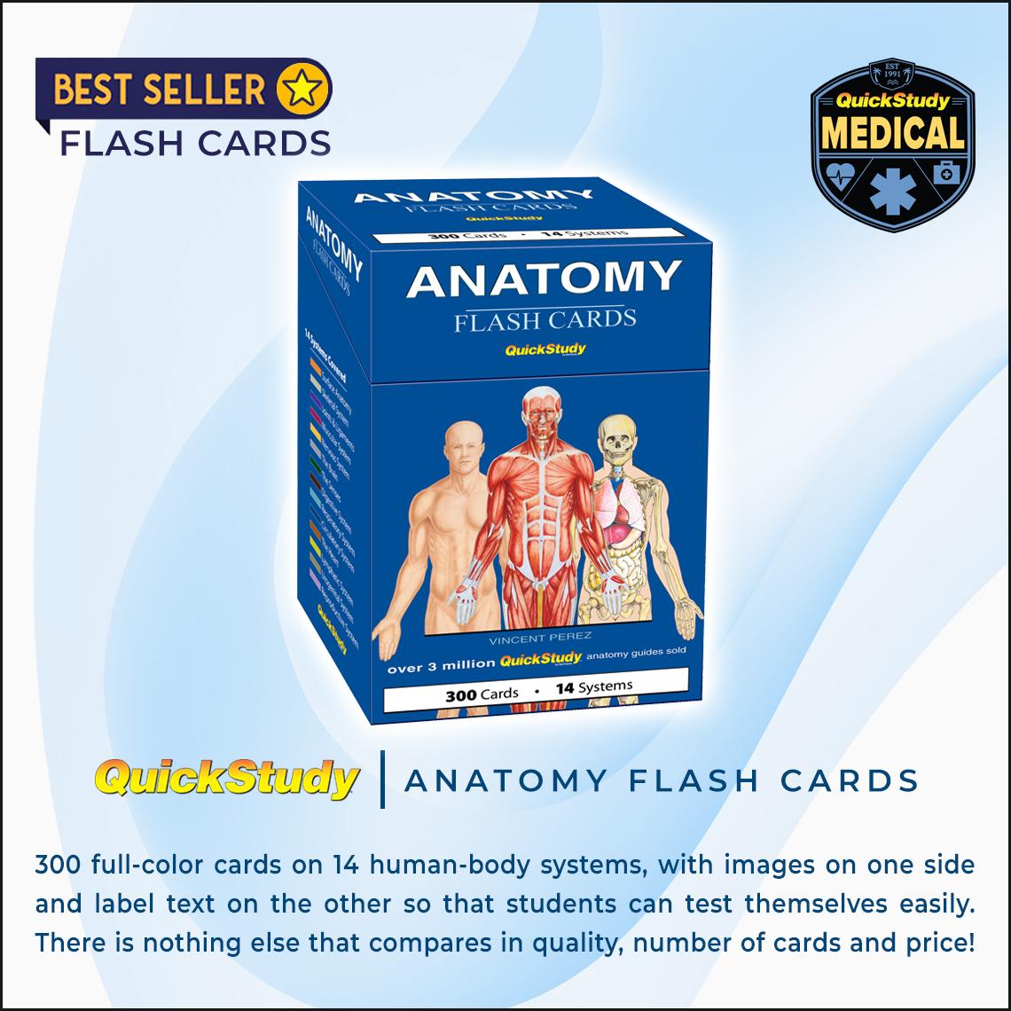 Anatomy Flash Cards: a Quickstudy Reference & Study Tool