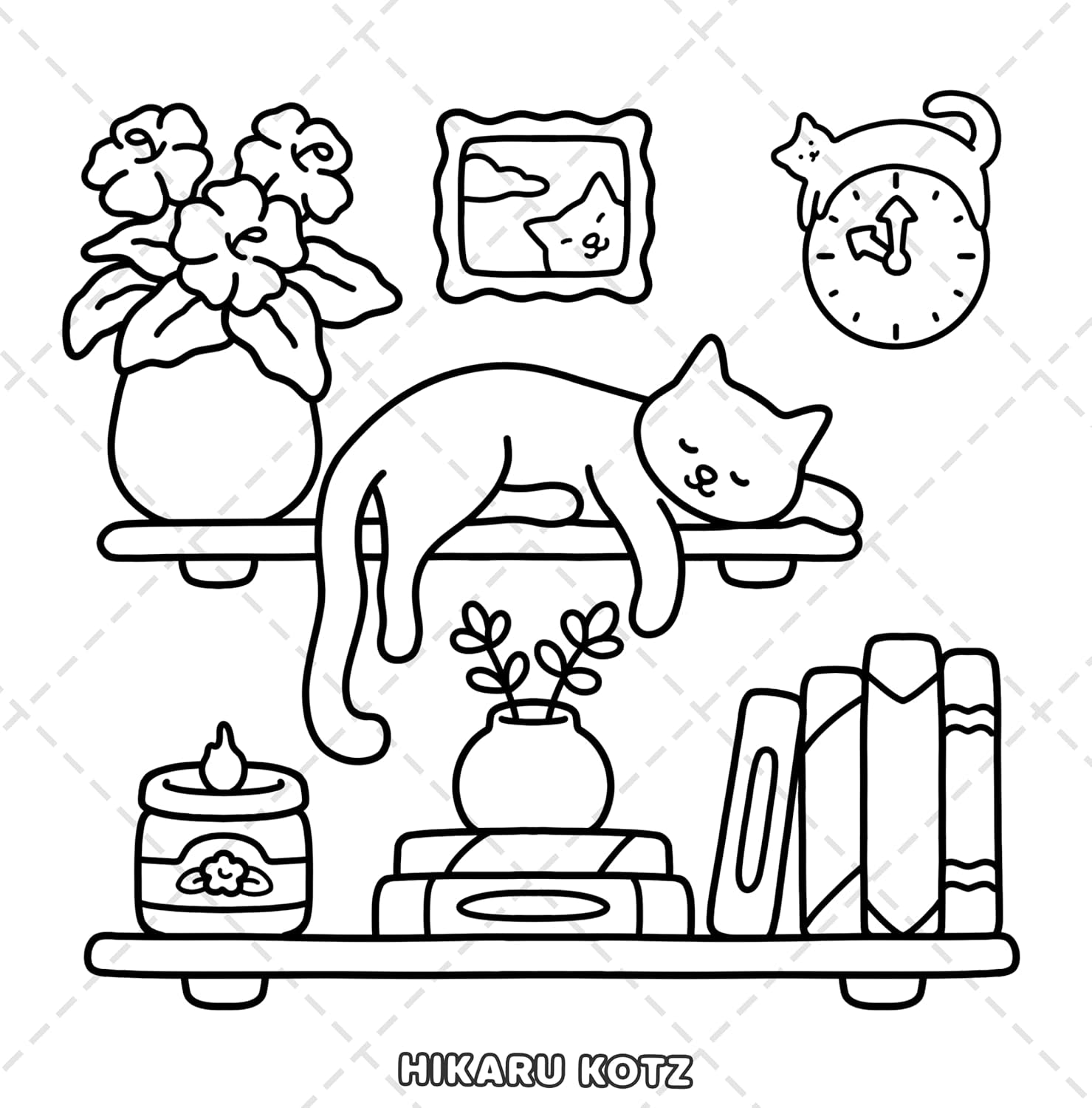 Cat Moments: Meow Life Coloring Book for Adults and Teens (Cat & Dog Coloring Book)