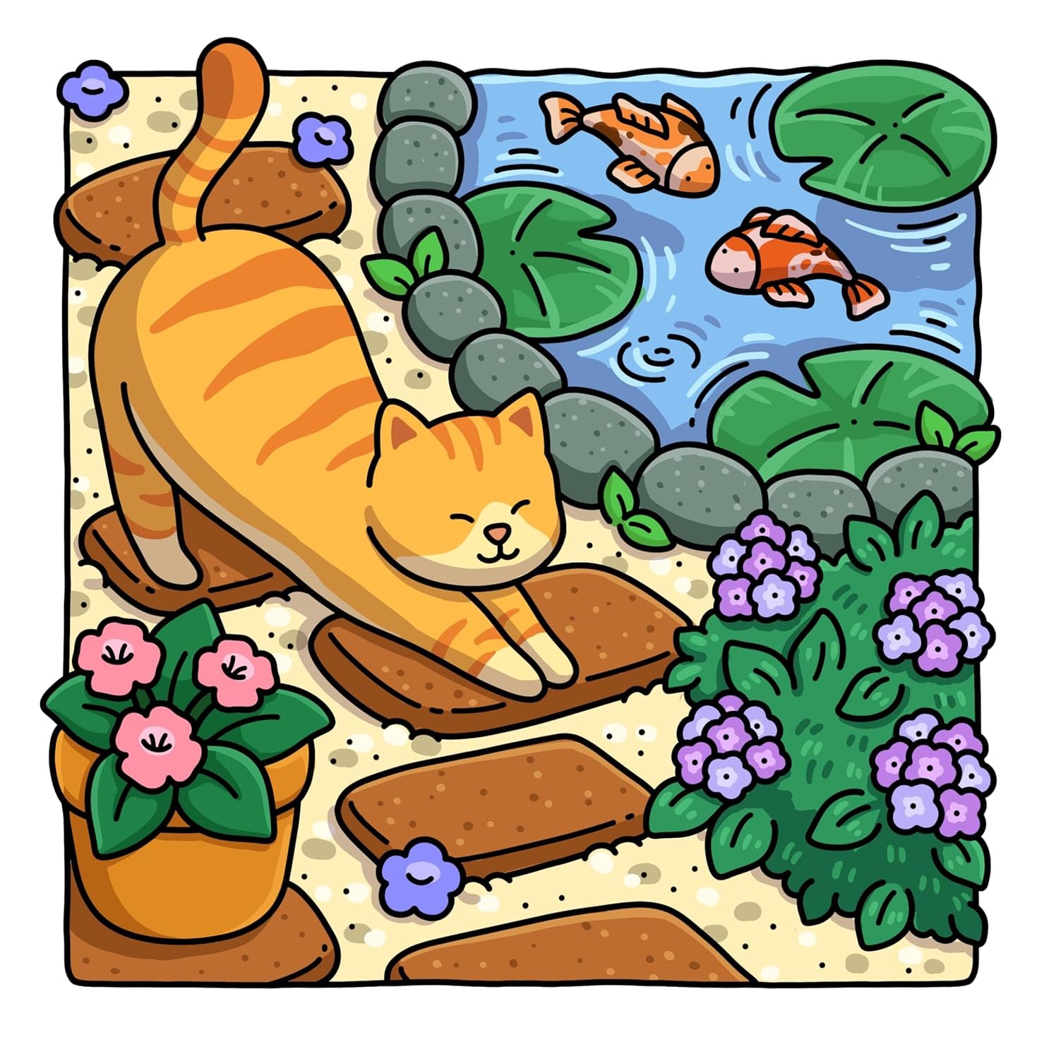 Cat Moments: Meow Life Coloring Book for Adults and Teens (Cat & Dog Coloring Book)