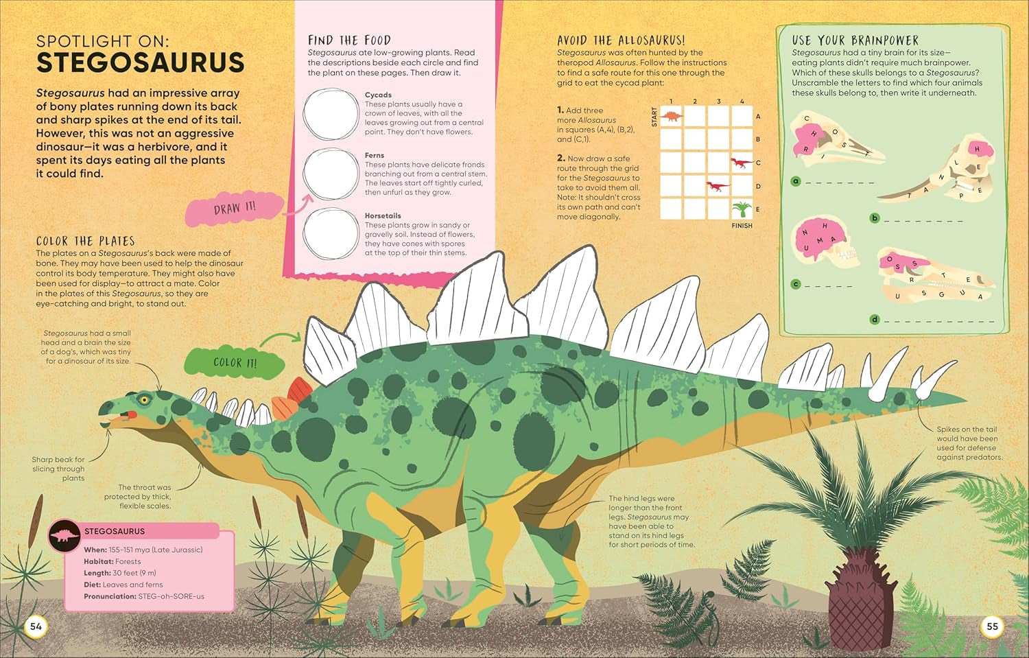 Brain Booster Dinosaurs and Other Prehistoric Creatures: over 100 Mind-Boggling Activities That Make Learning Easy and Fun (DK Brain Booster)