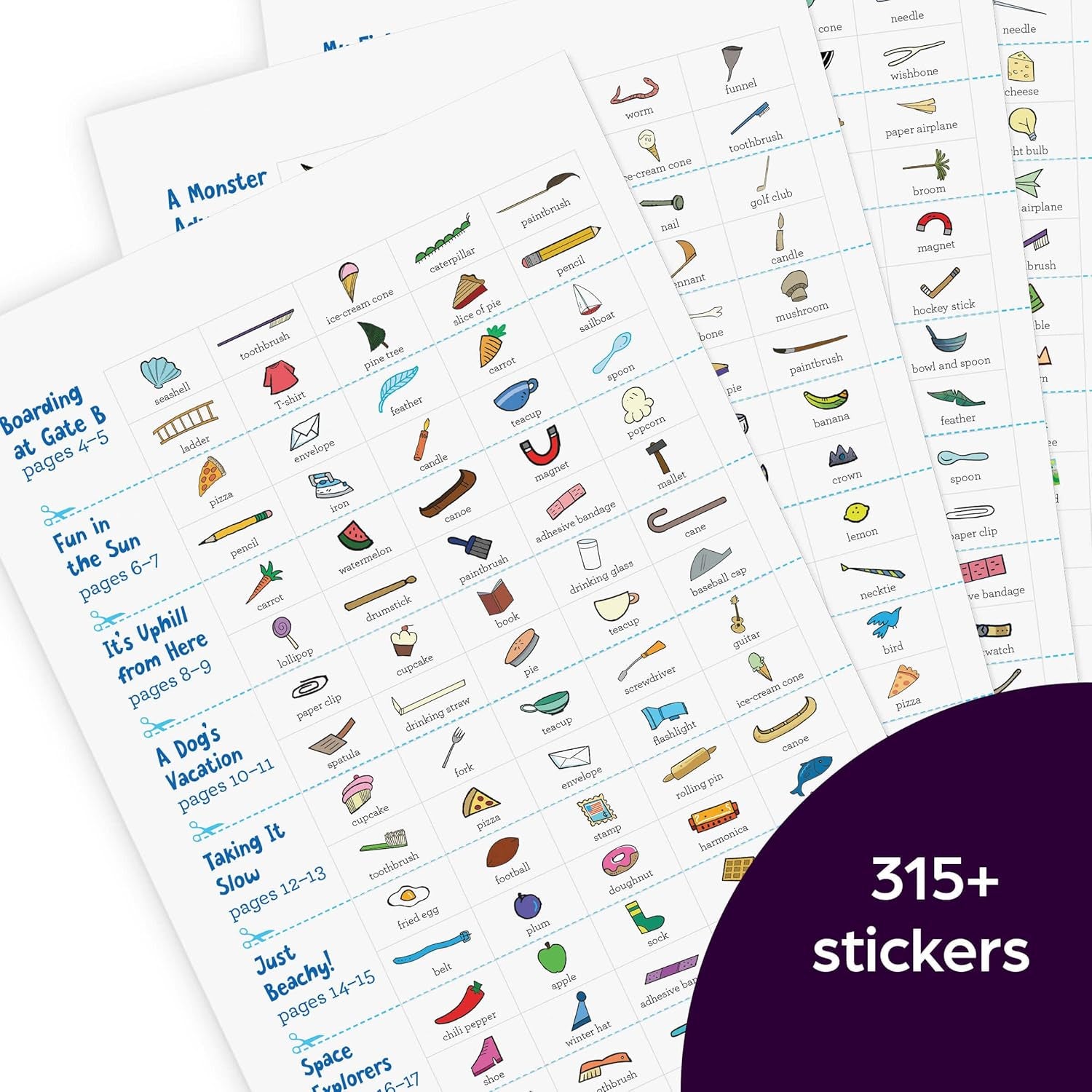 Silly Sticker Stories: Travel: Sticker Book for Kids 69 with Hidden Pictures Puzzles and Fill-In-The-Blank Stories for Road Trips, Flights and ... Hidden Pictures Silly Sticker Stories)