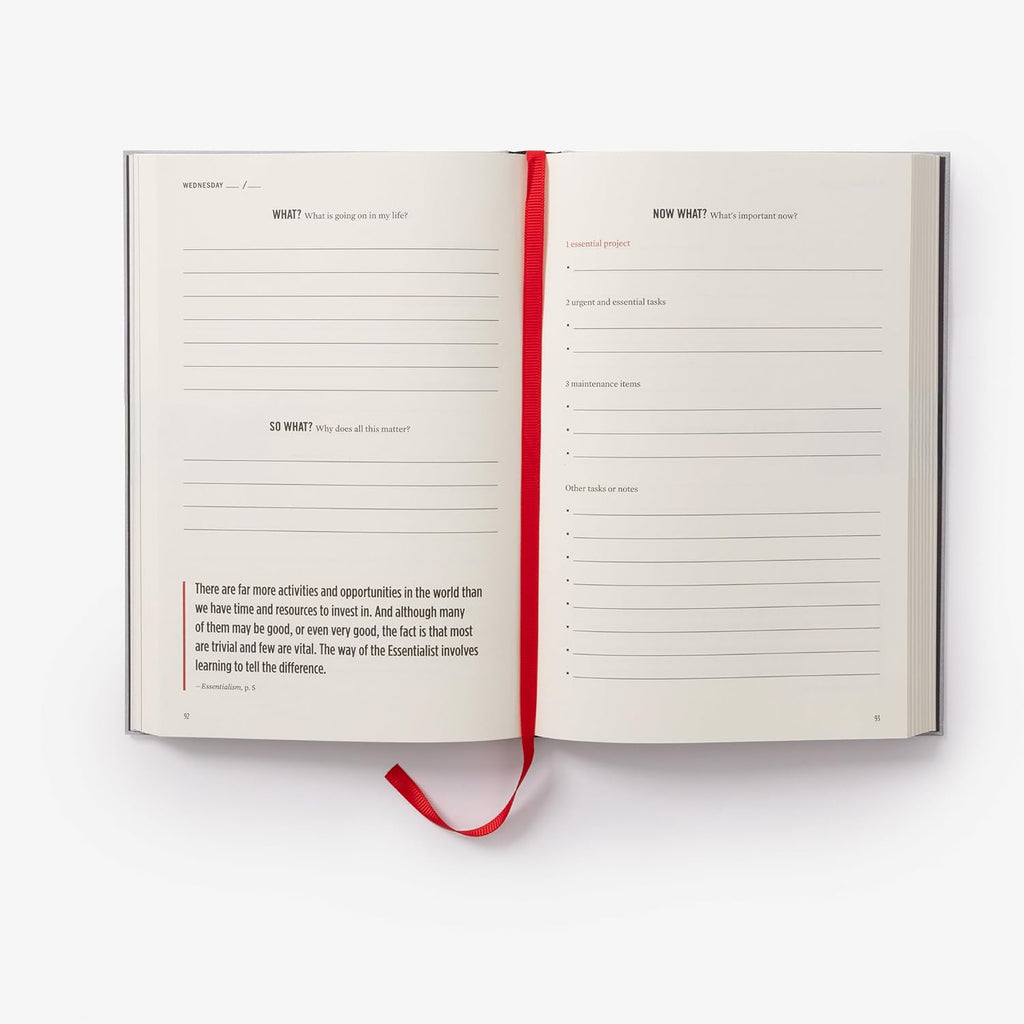 The Essentialism Planner: a 90-Day Guide to Accomplishing More by Doing Less