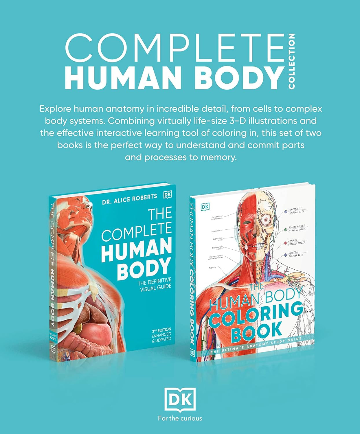 The Complete Human Body Collection: 2-Book Box Set - Human Body Reference Guide and Anatomy Coloring Book (DK Human Body Guides)