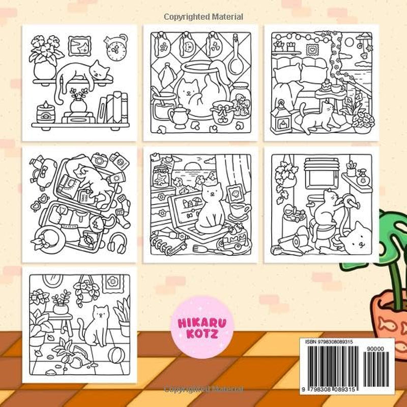 Cat Moments: Meow Life Coloring Book for Adults and Teens (Cat & Dog Coloring Book)