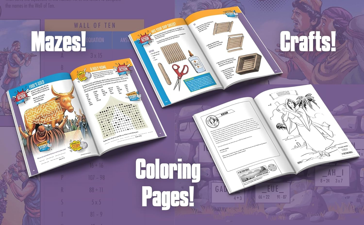 The Action Bible Ultimate Coloring & Activity Pack