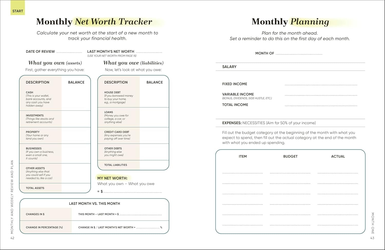 Your Financial Planner: Review, Plan, Reflect